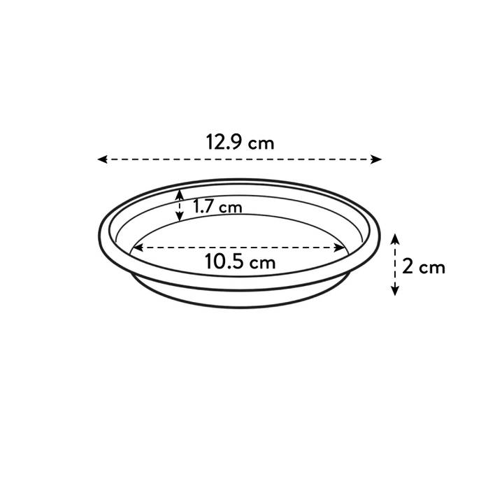 soucoupe universelle ronde 13cm transparent